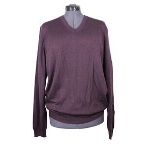 Joseph Abboud men's 100% extra fine merino wool v-neck pullover sweater‎ FLAW